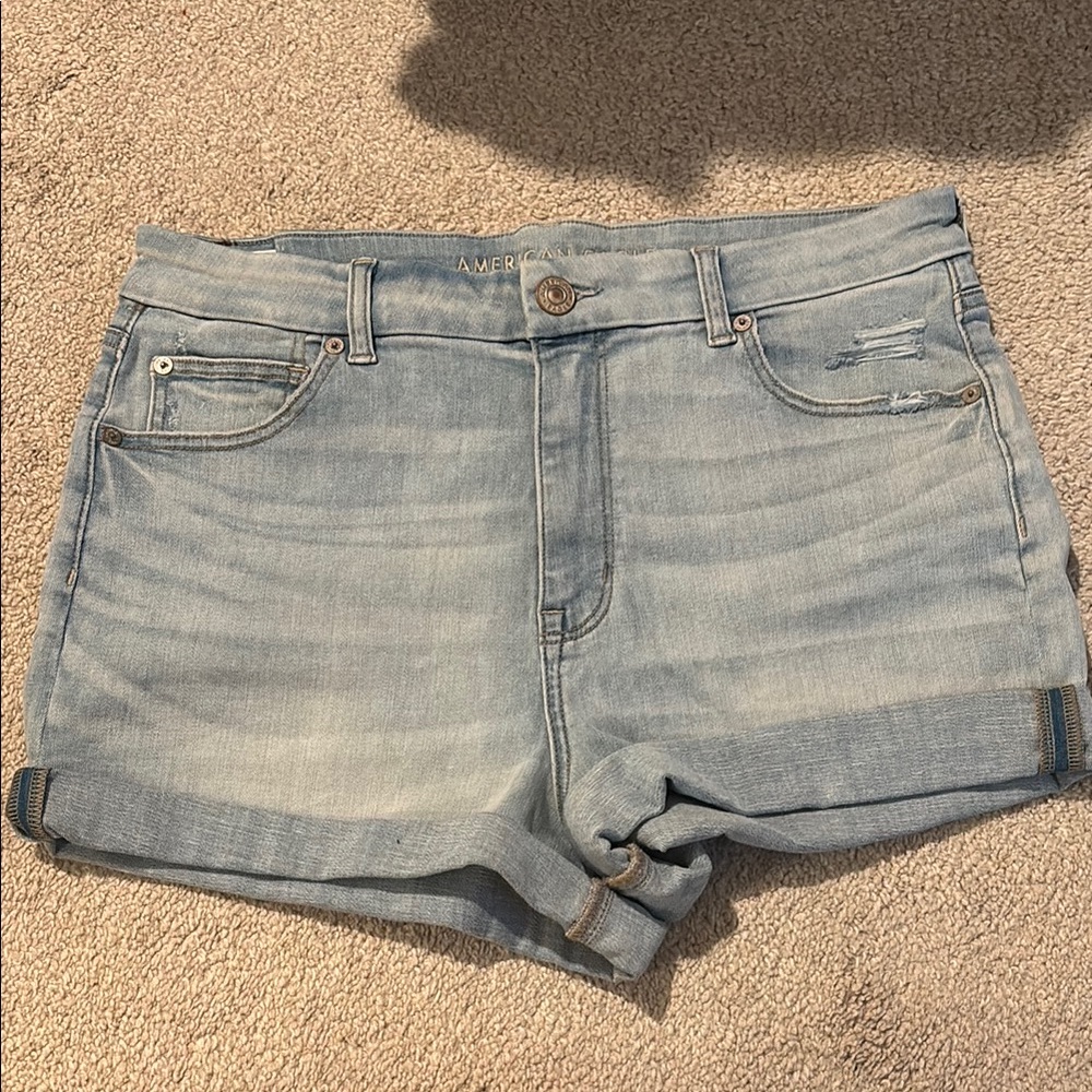 American Eagle Outfitters Women's Light Blue Denim Shorts